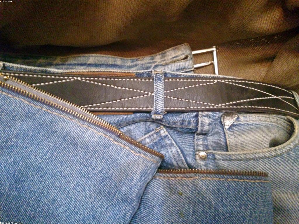 Ceinture en cuir véritable, boucle métal