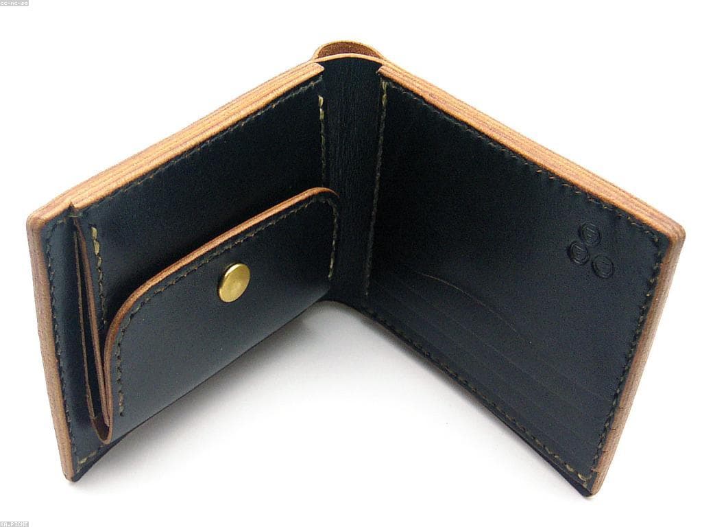Portefeuille slim en cuir, protection RFID